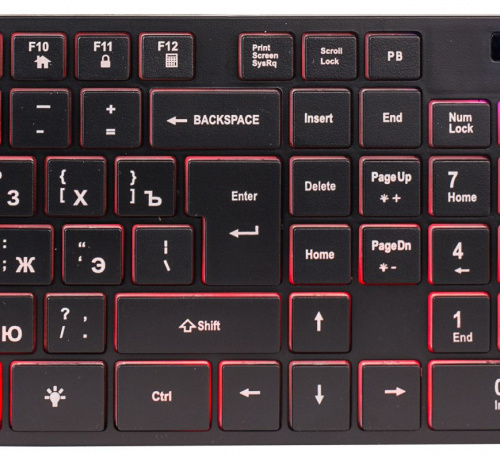 Клавиатура Oklick 560ML черный USB slim Multimedia LED фото 22