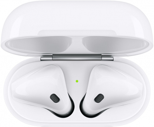 Гарнитура вкладыши Apple AirPods 2 A2032,A2031,A1602 белый беспроводные bluetooth в ушной раковине (MV7N2AM/A) фото 4