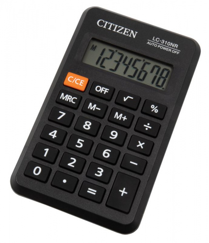 Калькулятор карманный Citizen LC-310NR черный 8-разр. фото 2