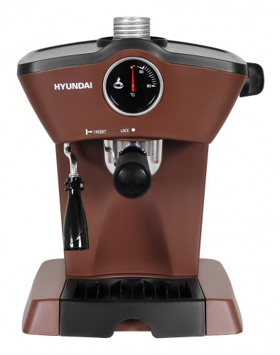 Кофеварка рожковая Hyundai HEM-2311 800Вт коричневый фото 7
