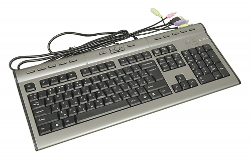 Клавиатура A4Tech KLS-7MUU серебристый/черный USB slim Multimedia фото 2