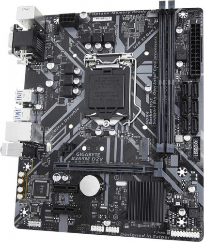 Материнская плата Gigabyte B365M D2V Soc-1151v2 Intel B365 2xDDR4 mATX AC`97 8ch(7.1) GbLAN+VGA+DVI фото 5