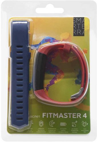 Фитнес-трекер Smarterra FitMaster 4 IPS корп.:черный рем.:красный (SMFT-04REBL) фото 4