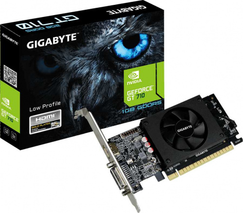 Видеокарта Gigabyte PCI-E GV-N710D5-1GL NVIDIA GeForce GT 710 1024Mb 64 GDDR5 954/5010 DVIx1 HDMIx1 HDCP Ret low profile фото 4