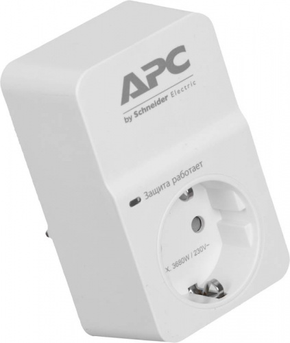 Сетевой фильтр APC PM1W-RS (1 розетка) белый (коробка) фото 2
