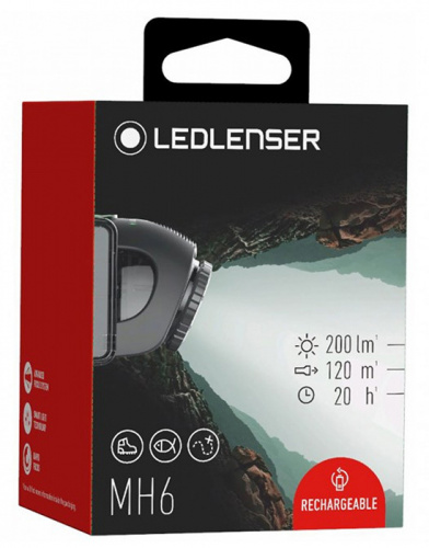 Фонарь налобный Led Lenser MH6 черный лам.:светодиод. 200lx (501512) фото 5