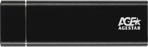 Внешний корпус SSD AgeStar 3UBNF5C SATA III USB 3.0 USB 3.0 Type-С алюминий черный M2 2280 B-key фото 2