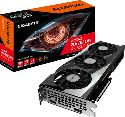 Видеокарта Gigabyte PCI-E 4.0 GV-R65XTGAMING OC-4GD AMD Radeon RX 6500XT 4096Mb 64 GDDR6 2685/18000 HDMIx1 DPx1 HDCP Ret фото 6