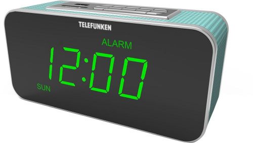 Радиоприемник настольный Telefunken TF-1503U голубой/зеленый USB SD