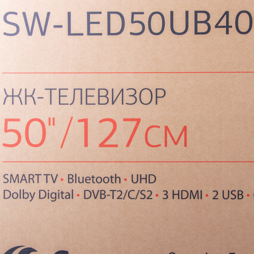 Телевизор LED Starwind 50" SW-LED50UB403 Салют ТВ стальной Ultra HD 60Hz DVB-T DVB-T2 DVB-C DVB-S DVB-S2 USB WiFi Smart TV (RUS) фото 4