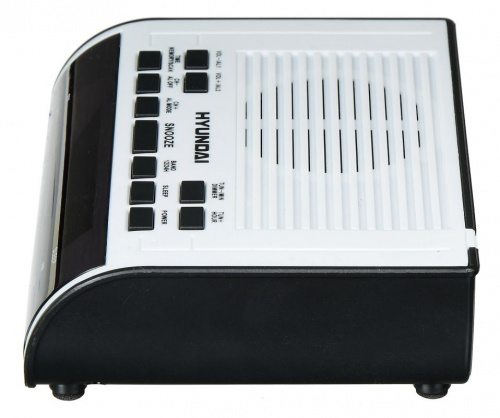 Радиобудильник Hyundai H-RCL100 белый LED подсв:красная часы:цифровые FM фото 2