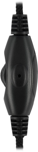 Наушники с микрофоном Оклик HS-M200 черный 1.8м накладные оголовье (1532011) фото 2