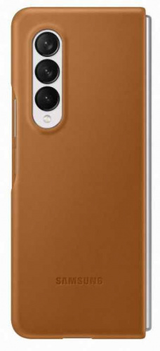 Чехол (клип-кейс) Samsung для Samsung Galaxy Z Fold3 Leather Cover коричневый (EF-VF926LAEGRU) фото 3