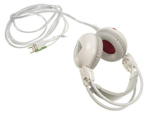 Наушники с микрофоном A4Tech Bloody G310 белый 1.8м мониторные оголовье (G310) фото 3