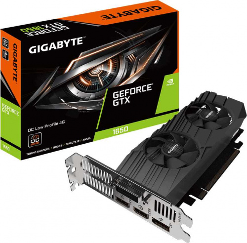 Видеокарта Gigabyte PCI-E GV-N1656OC-4GL NVIDIA GeForce GTX 1650 4096Mb 128 GDDR6 1620/12000 DVIx1 HDMIx2 DPx1 HDCP Ret low profile фото 6