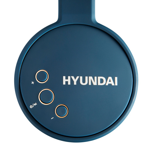 Гарнитура накладные Hyundai H-HP300BL синий беспроводные bluetooth оголовье фото 11