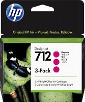 Картридж струйный HP 712 3ED78A пурпурный тройная упак. (29мл) для HP DJ Т230/630