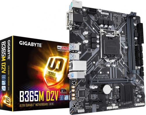 Материнская плата Gigabyte B365M D2V Soc-1151v2 Intel B365 2xDDR4 mATX AC`97 8ch(7.1) GbLAN+VGA+DVI фото 2