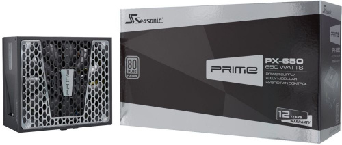 Блок питания Seasonic ATX 650W PRIME PX-650 80+ platinum 24+2x(4+4) pin APFC 135mm fan 10xSATA Cab Manag RTL фото 6