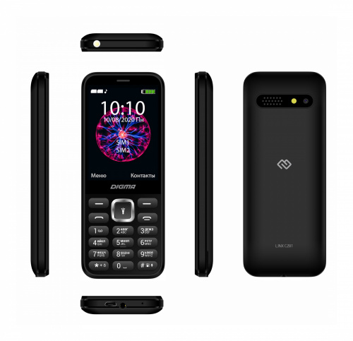 Мобильный телефон Digma C281 Linx 32Mb черный моноблок 2Sim 2.8" 240x320 0.08Mpix GSM900/1800 MP3 microSD фото 2
