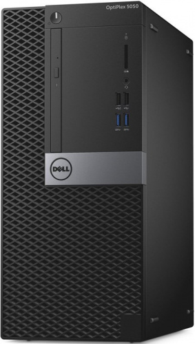 ПК Dell Optiplex 5050 MT i5 6400 (2.7)/4Gb/500Gb 7.2k/HDG530/DVDRW/Windows 10 Professional/GbitEth/240W/клавиатура/мышь/черный/серебристый