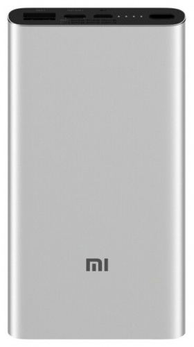 Мобильный аккумулятор Xiaomi Mi Power Bank 3 PLM13ZM Li-Pol 10000mAh 2.4A+2.4A серебристый 2xUSB