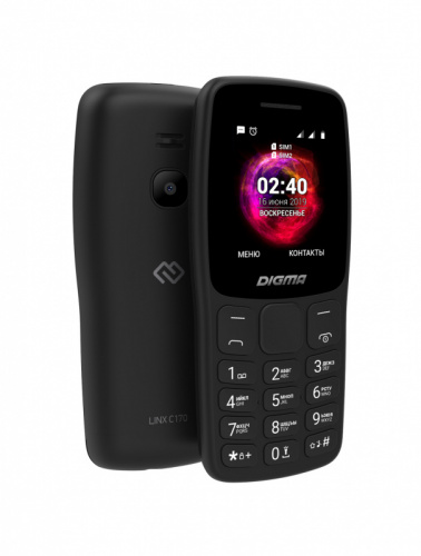 Мобильный телефон Digma C170 Linx 32Mb черный моноблок 2Sim 1.77" 128x160 0.08Mpix GSM900/1800 MP3 FM microSD max16Gb фото 5