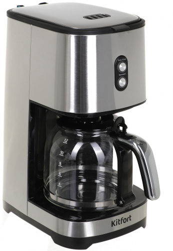 Кофеварка капельная Kitfort KT-750 900Вт черный/серебристый фото 2