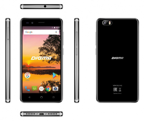 Смартфон Digma S513 4G Vox 16Gb 1Gb черный моноблок 3G 4G 2Sim 5" 720x1280 Android 7.0 5Mpix WiFi GPS GSM900/1800 GSM1900 TouchSc MP3 FM microSD max32Gb фото 6