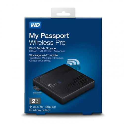 Жесткий диск WD Original USB 3.0 2Tb WDBP2P0020BBK-RESN My Passport Wireless Pro 2.5" черный Wi-Fi 802.11 a/c фото 2