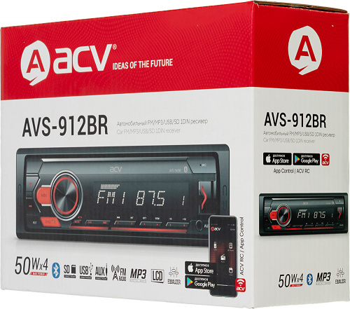 Автомагнитола ACV AVS-912BR 1DIN 4x50Вт (35955) фото 4