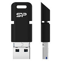 Флеш Диск Silicon Power 32Gb Mobile C50 SP032GBUC3C50V1K USB3.1 серебристый/черный