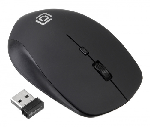 Мышь Оклик 565MW matt черный оптическая (1600dpi) беспроводная USB для ноутбука (4but) фото 8