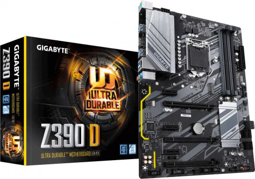 Материнская плата Gigabyte Z390 D Soc-1151v2 Intel Z390 4xDDR4 ATX AC`97 8ch(7.1) GbLAN RAID+HDMI фото 2