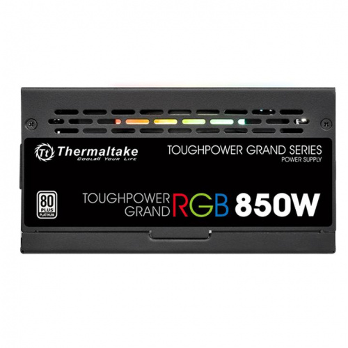 Блок питания Thermaltake ATX 850W Toughpower RGB 80+ platinum 24+2x(4+4) pin APFC 140mm fan color LED 12xSATA Cab Manag RTL фото 6