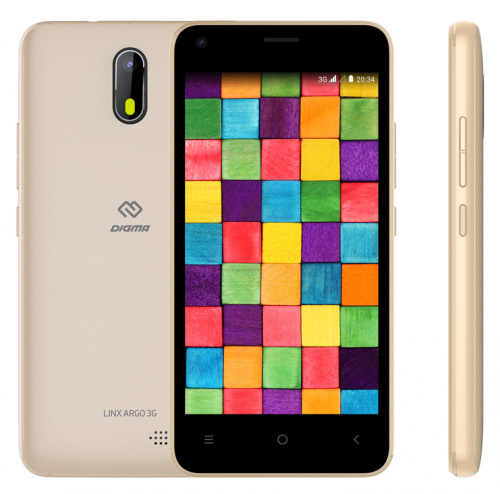 Смартфон Digma LINX Argo 3G 8Gb 512Mb золотистый моноблок 3G 2Sim 4.5" 480x854 Android Go 2Mpix WiFi GPS GSM900/1800 GSM1900 TouchSc MP3 FM microSDHC max32Gb фото 4
