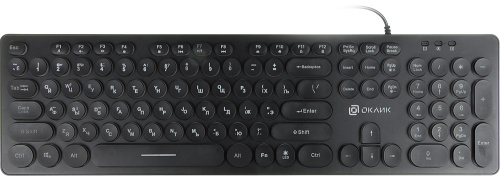 Клавиатура Оклик 420MRL черный USB slim Multimedia LED фото 5