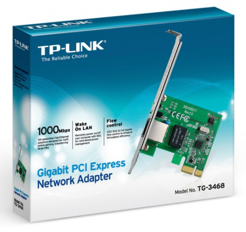 Сетевой адаптер Gigabit Ethernet TP-Link TG-3468 PCI Express фото 2