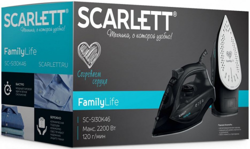 Утюг Scarlett SC-SI30K46 2200Вт черный фото 3