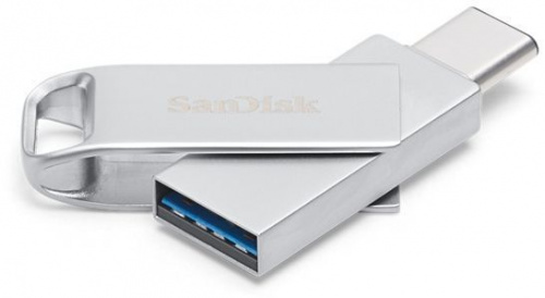 Флеш Диск Sandisk 64Gb Ultra Dual SDDDMC2-064G-GA46 USB3.1 серебристый фото 3