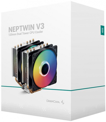 Устройство охлаждения(кулер) Deepcool NEPTWIN V3 Soc-AM4/1151/1200/2066 4-pin 15-27dB Al+Cu 220W 1000gr LED Ret фото 3