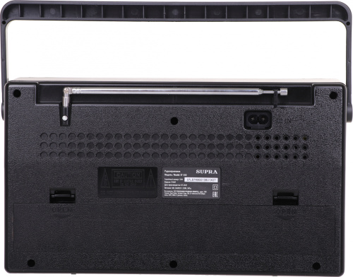 Радиоприемник портативный Supra ST-33U черный USB SD фото 6
