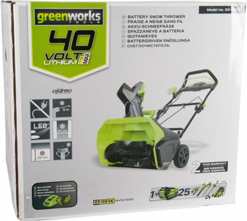 Снегоуборщик электрический Greenworks GD40STK6 фото 9