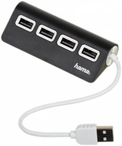 Разветвитель USB 2.0 Hama H- 200119 4порт. серый (00200119) фото 3