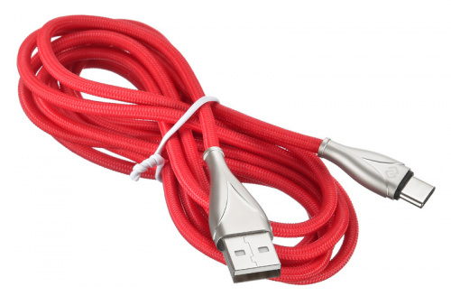 Кабель Digma USB A(m) USB Type-C (m) 2м красный фото 5