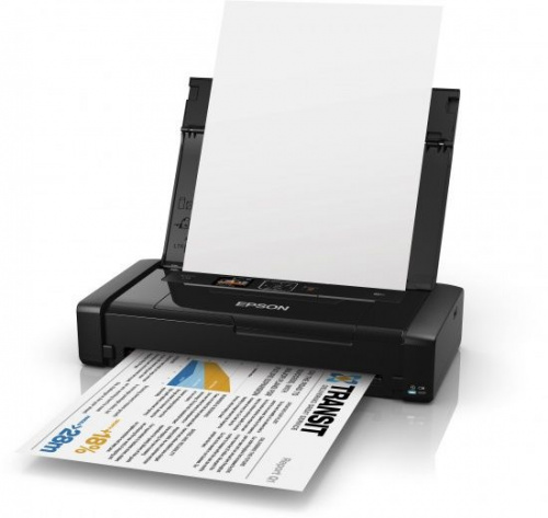 Принтер струйный Epson WF-100W (C11CE05403) A4 WiFi USB черный фото 3