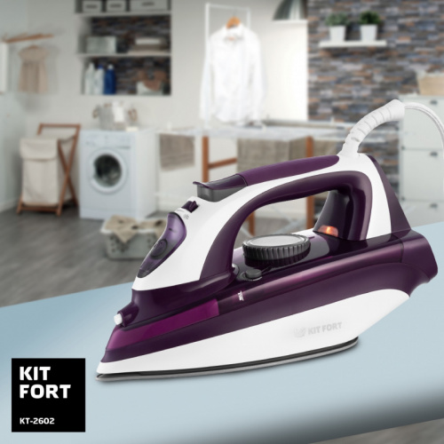 Утюг Kitfort KT-2602 2200Вт фиолетовый/белый фото 7
