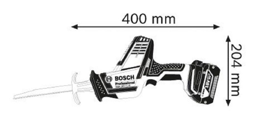 Сабельная пила Bosch GSA 18 V-LI C L-Boxx 18Вт аккум. 3050ход/мин (06016A5001) фото 2