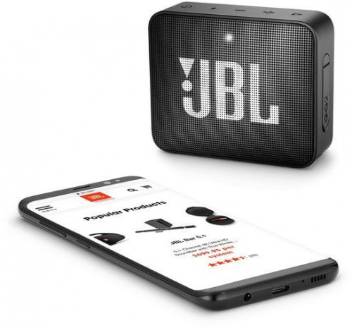 Колонка порт. JBL GO 2 черный 3W 1.0 BT/3.5Jack 730mAh (JBLGO2BLK) фото 3