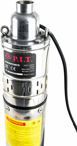Насос садовый скважинный P.I.T. PPS015029-550/75 550Вт 1500л/час фото 6